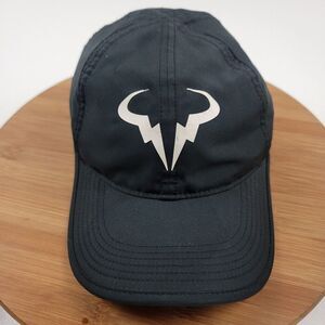 Nike L/XL Adult Rafael Nadal Bull Featherlight Tennis‎ Cap-Black hat Distressed